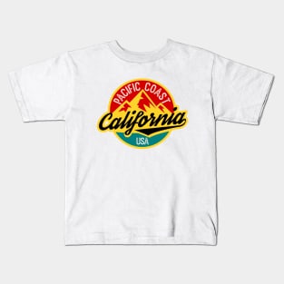 California badge pacific coast Kids T-Shirt